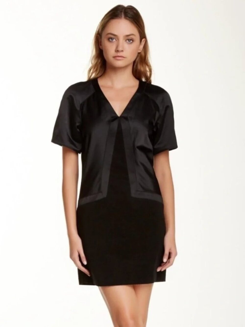 Helmut Lang Mixed Media Mod Mini Dress Size 4